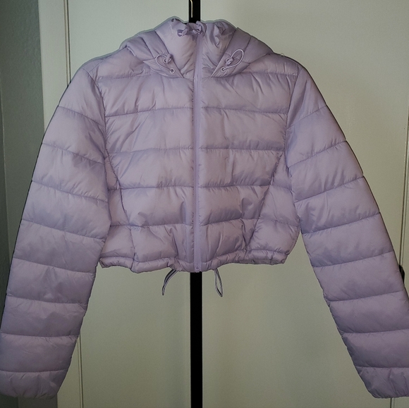 Zara lilac cropped puffer jacket - Picture 7 of 14